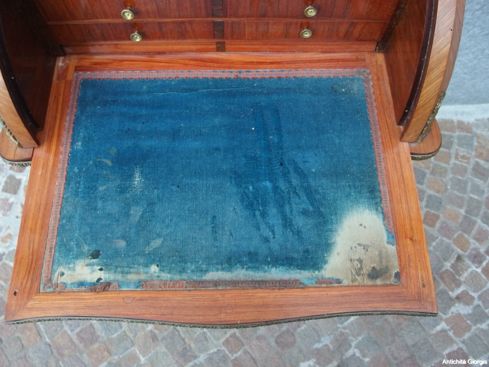 RIBALTA INTARSIATA  IN LEGNO DI ROSE STILE NAPOLEONE III - immagine 29