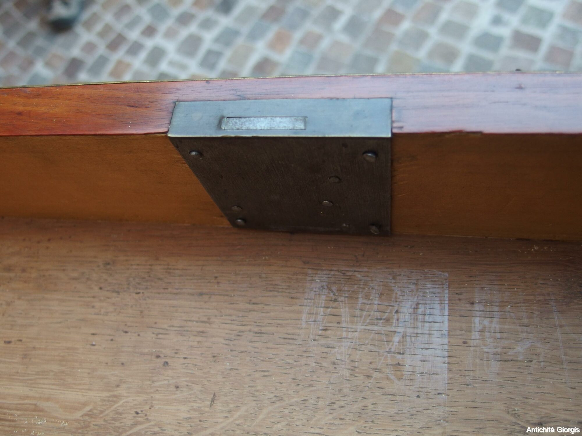 RIBALTA INTARSIATA  IN LEGNO DI ROSE STILE NAPOLEONE III - immagine 17