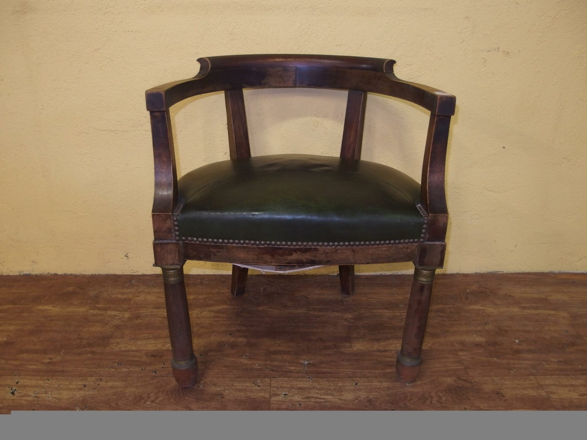 POLTRONA DA SCRIVANIA IN MOGANO CON BRONZI STILE IMPERO
