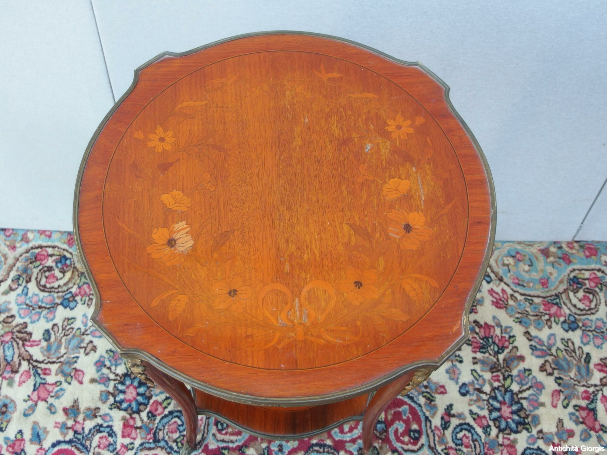 TAVOLINO INTARSIATO  STILE NAPOLEONE III - immagine 4