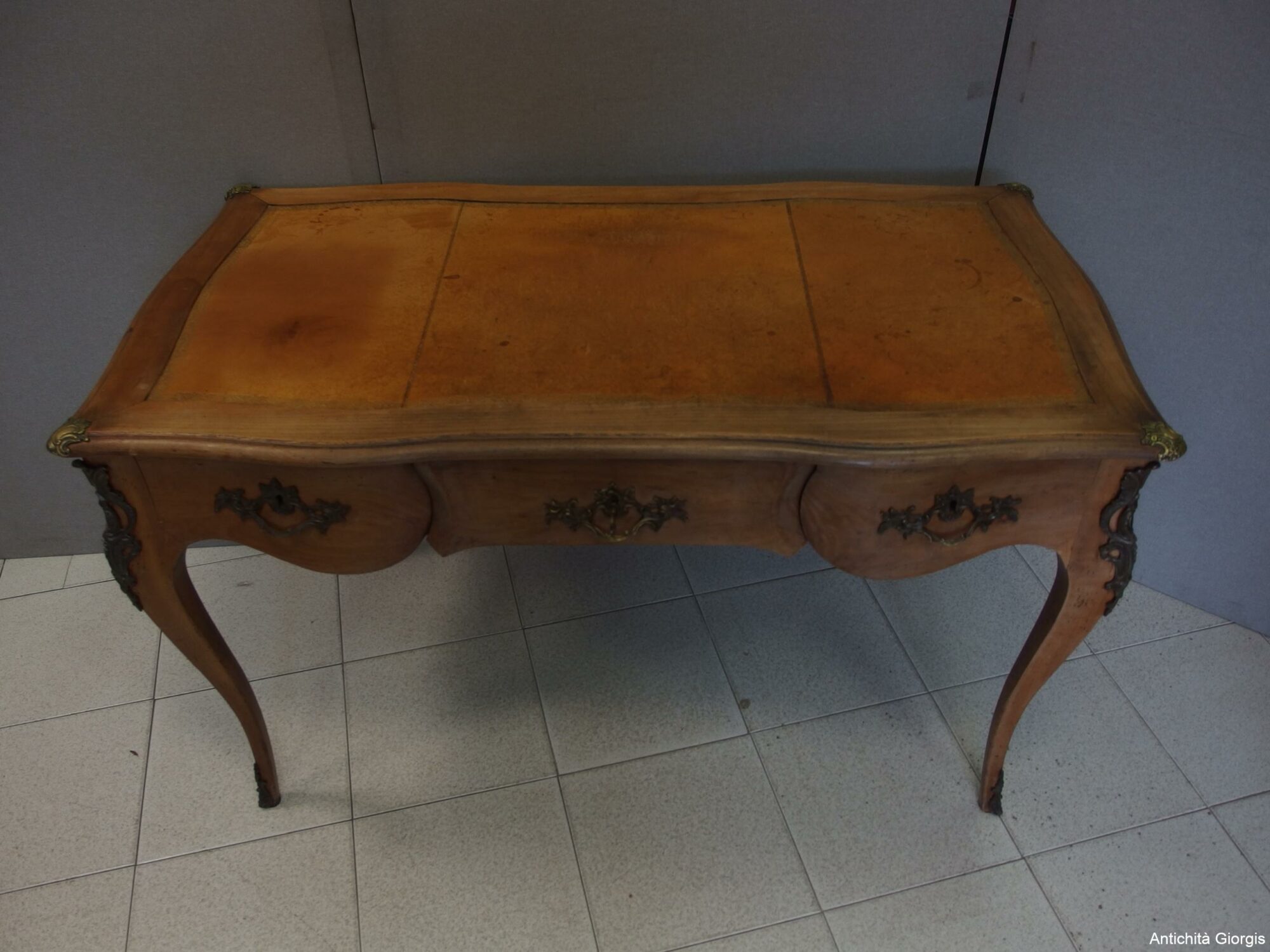 SCRIVANIA DIPLOMATICA STILE NAPOLEONE III IN CILIEGIO FINE 800 - immagine 2