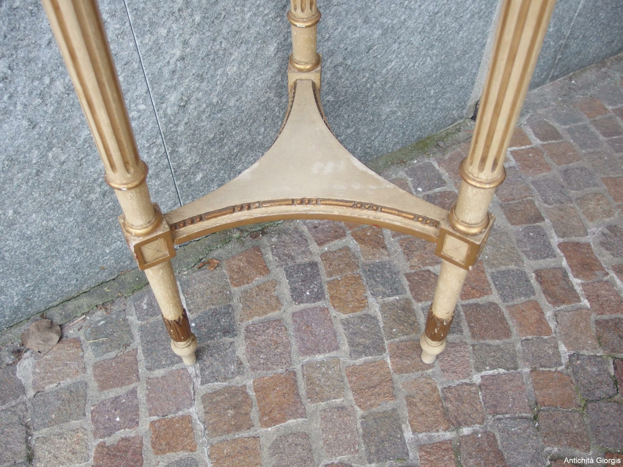 PIANTANA STILE LUIGI XVI LACCATA E DORATA EPOCA PRIMI 900 - immagine 6