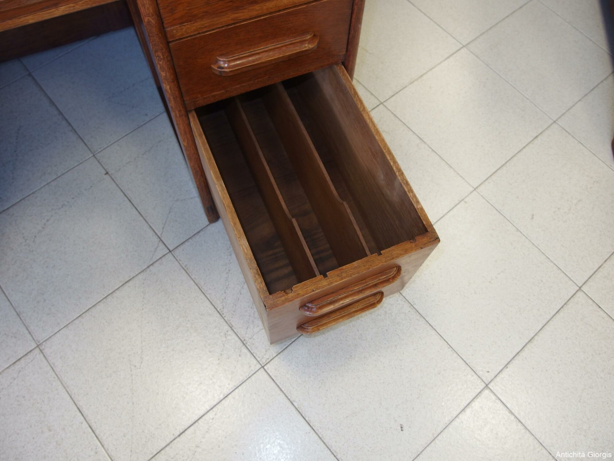 SCRIVANIA AMERICANA IN ROVERE DA UFFICIO EPOCA PRIMI 900 - immagine 12