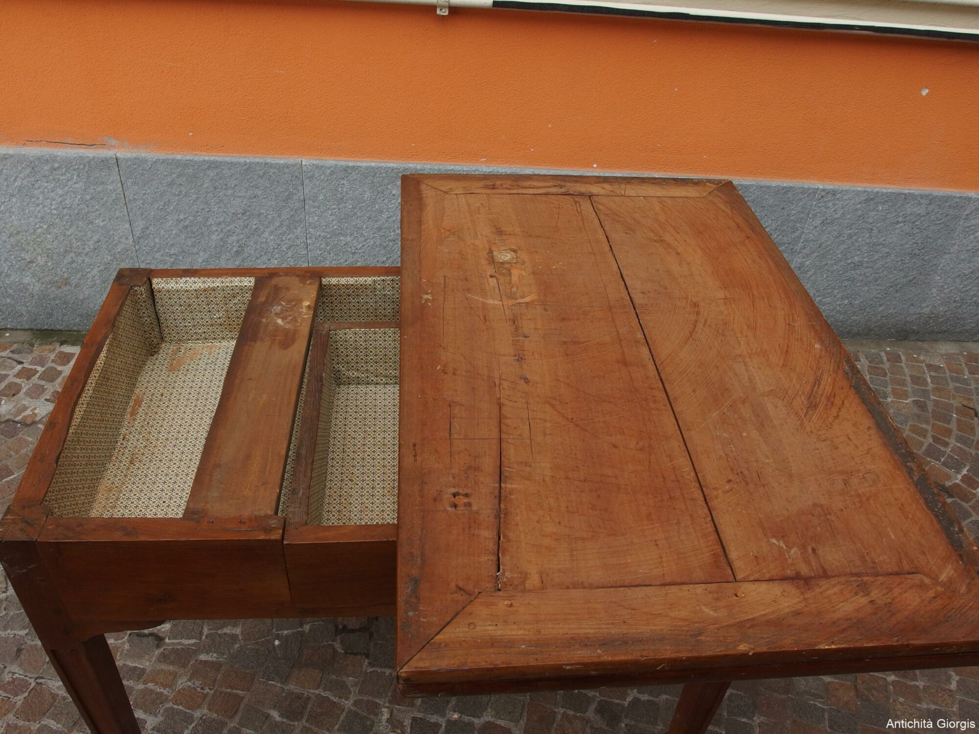 TAVOLO A LIBRO IN CILIEGIO STILE LUIGI XVI PIEMONTE - immagine 10