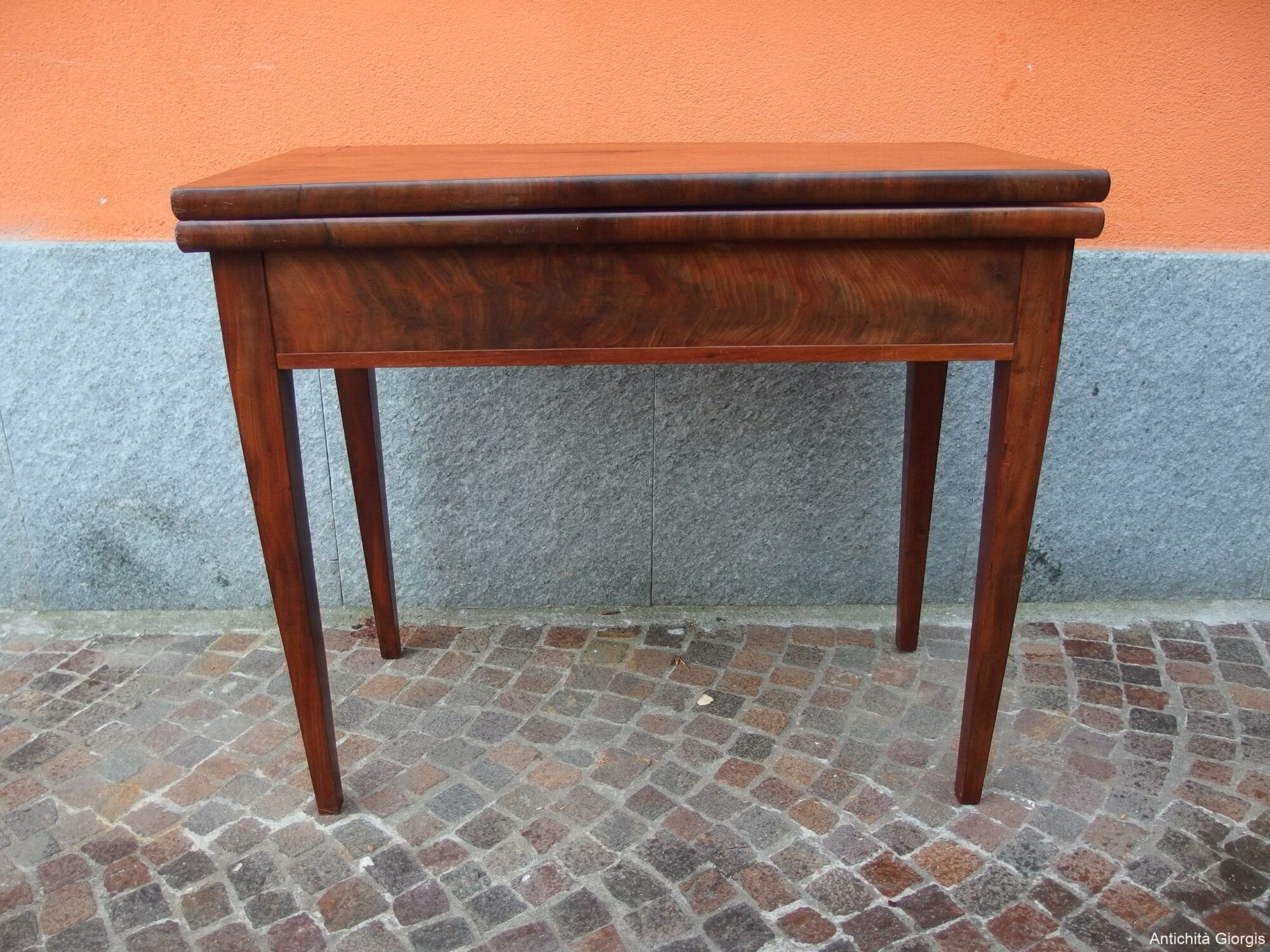 TAVOLINO DA GIOCO IN PIUMA DI MOGANO STILE LUIGI XVI EPOCA 800 - immagine 2