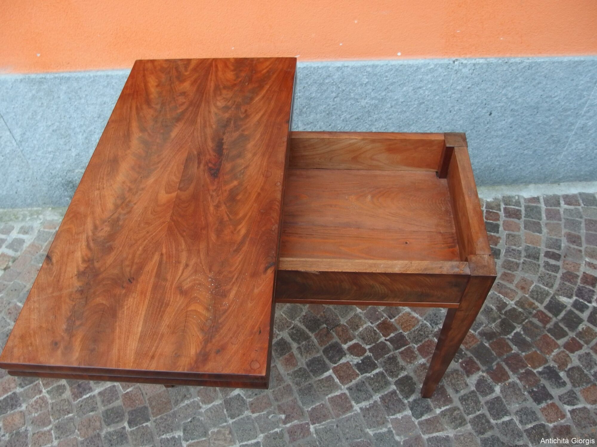 TAVOLINO DA GIOCO IN PIUMA DI MOGANO STILE LUIGI XVI EPOCA 800 - immagine 9