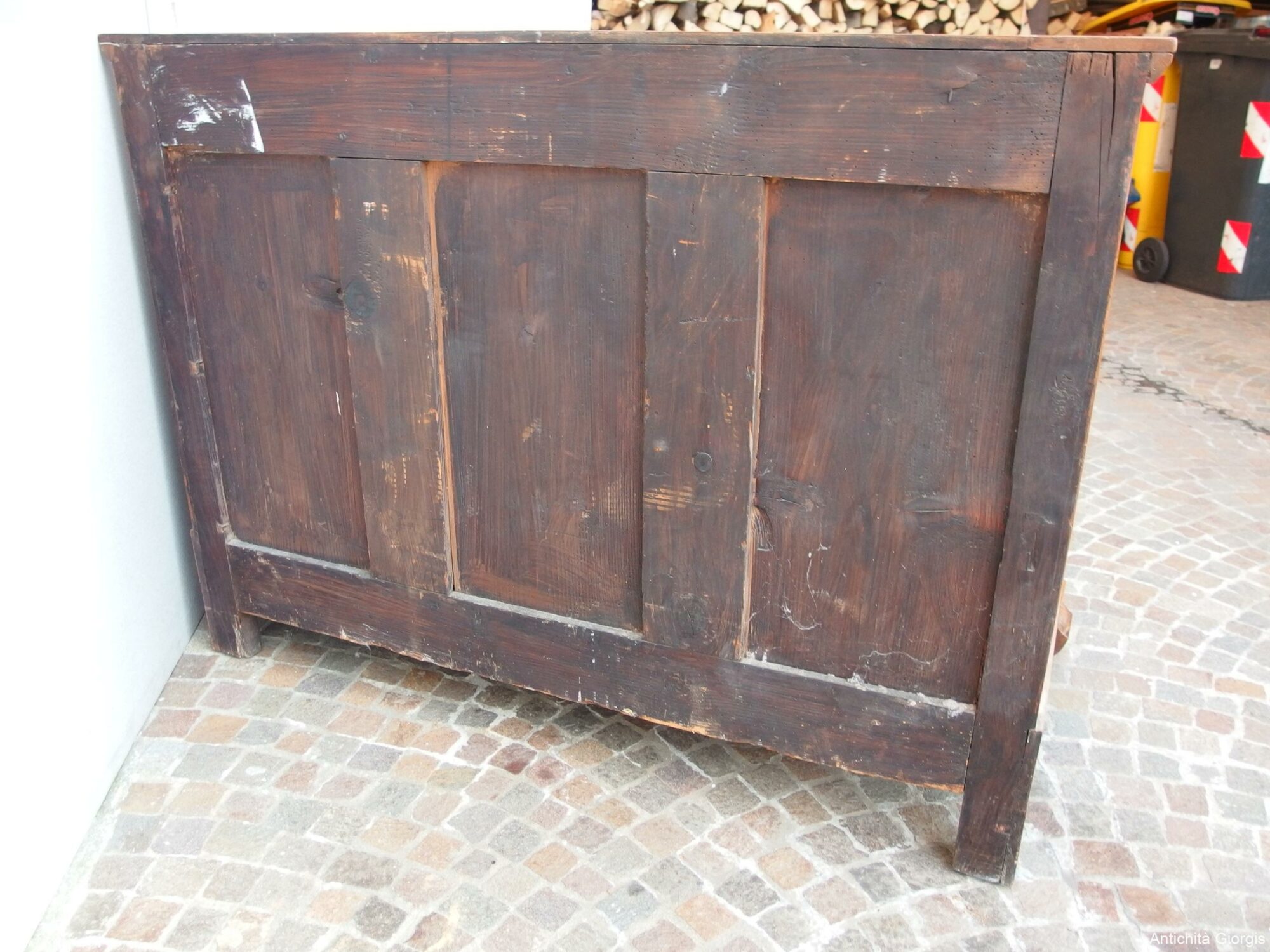 CASSETTONE LASTRONATO IN PIUMA DI NOCE STILE IMPERO FRANCIA - immagine 11