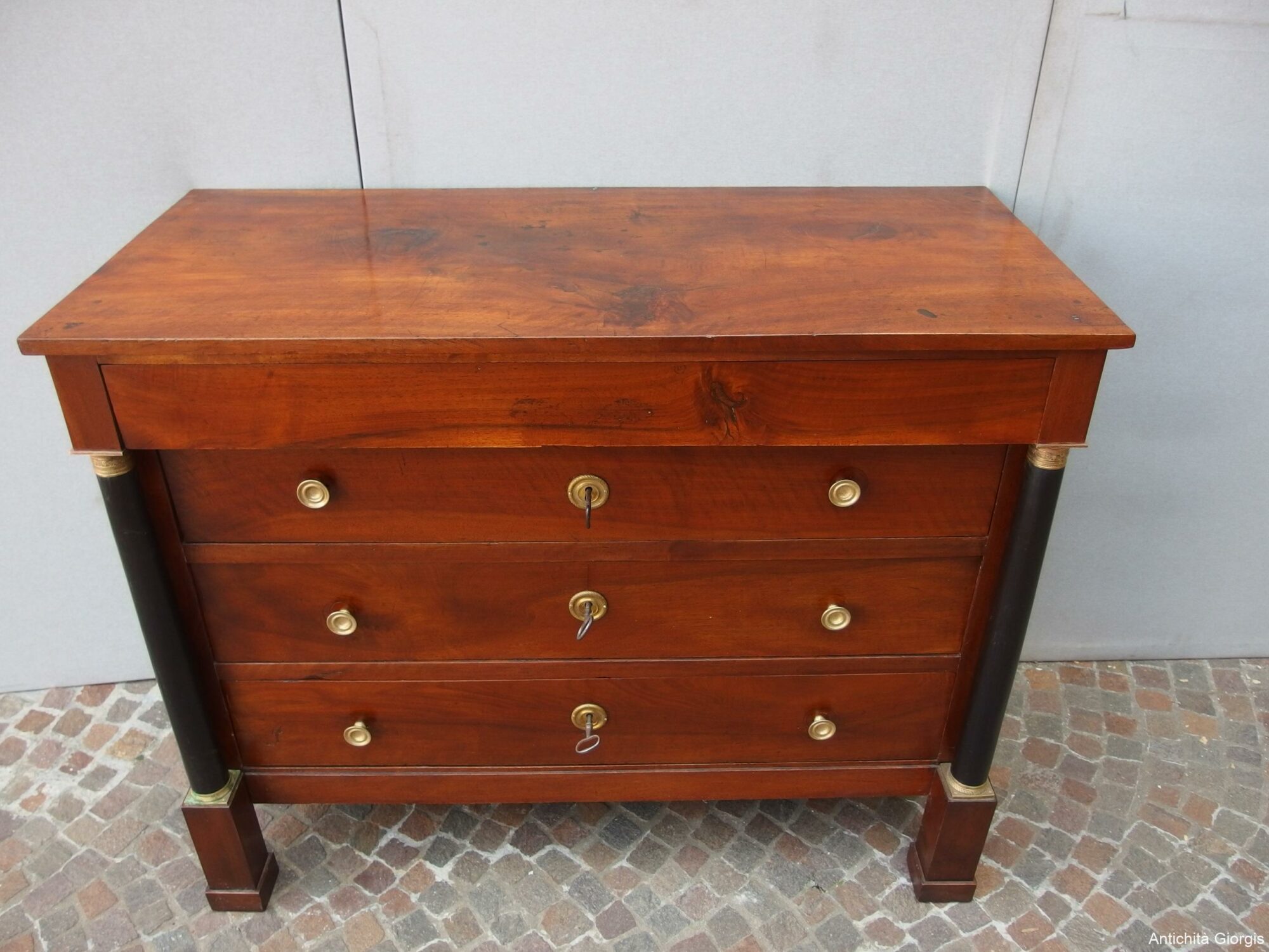 CASSETTONE IN NOCE STILE IMPERO 800 restaurato