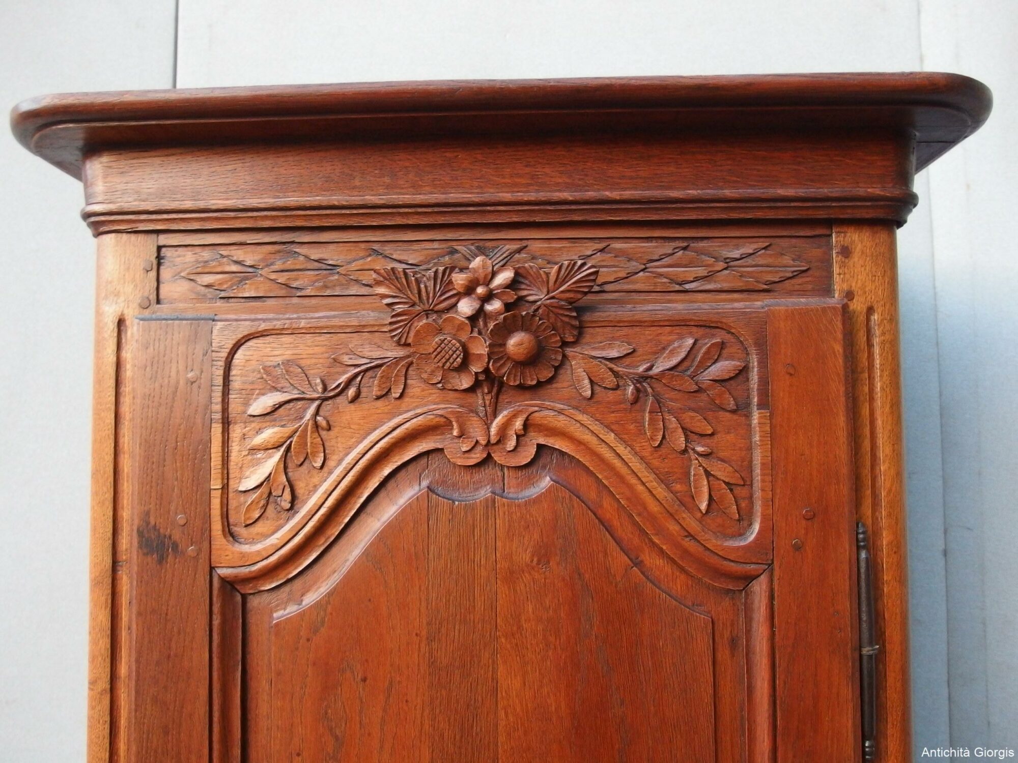 ARMADIO PROVENZALE A UNA PORTA IN ROVERE FRANCIA 800 RESTAURATO - immagine 3