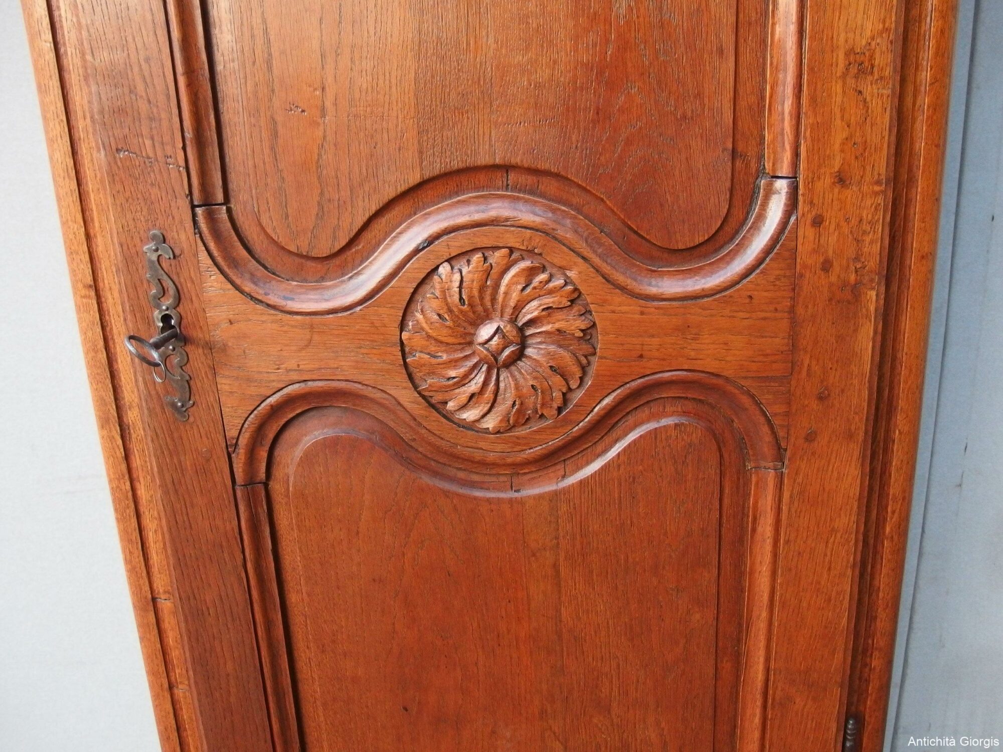 ARMADIO PROVENZALE A UNA PORTA IN ROVERE FRANCIA 800 RESTAURATO - immagine 11
