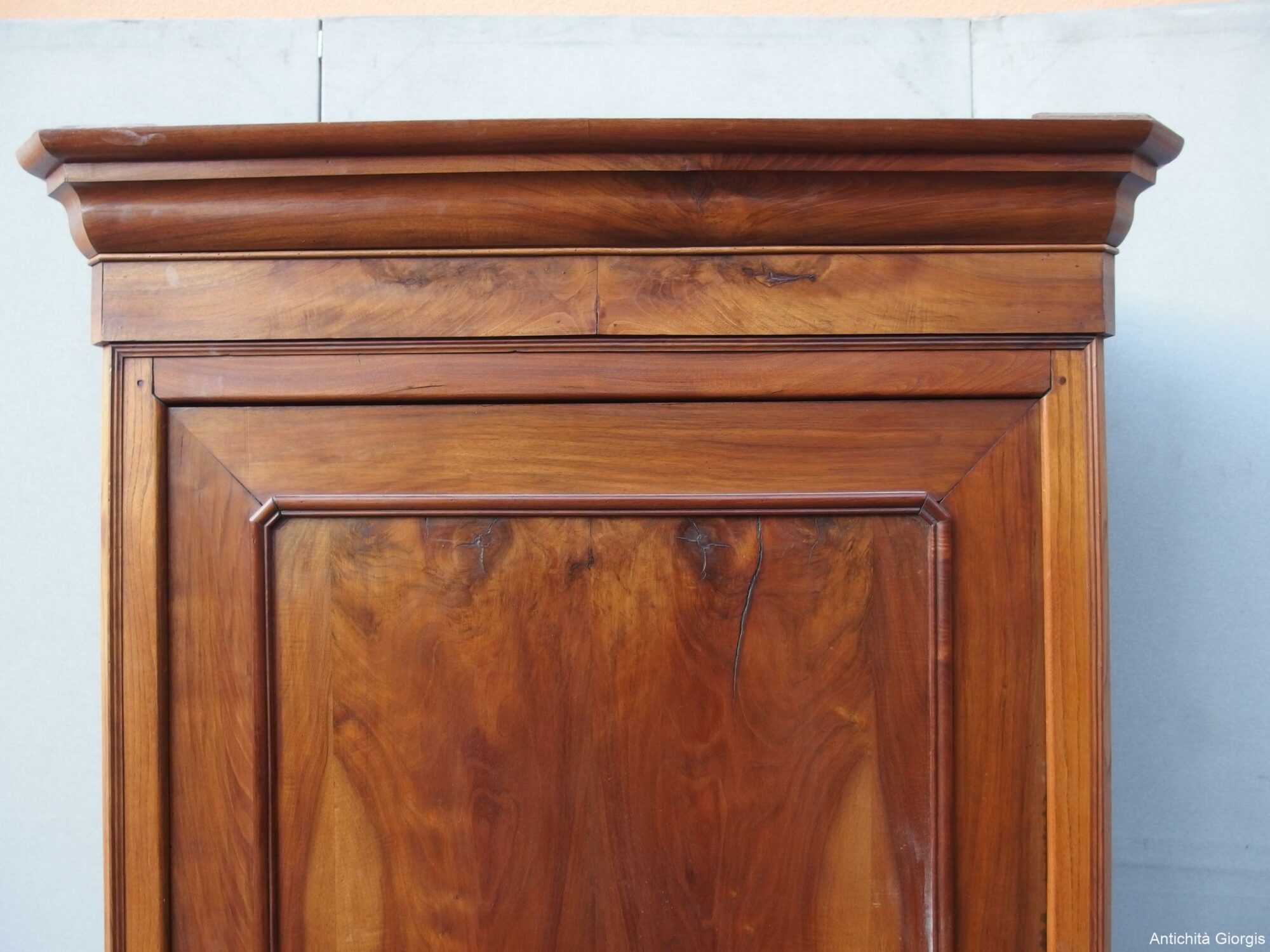 ARMADIO IN NOCE A UNA PORTA STILE LUIGI FILIPPO RESTAURATO - immagine 9