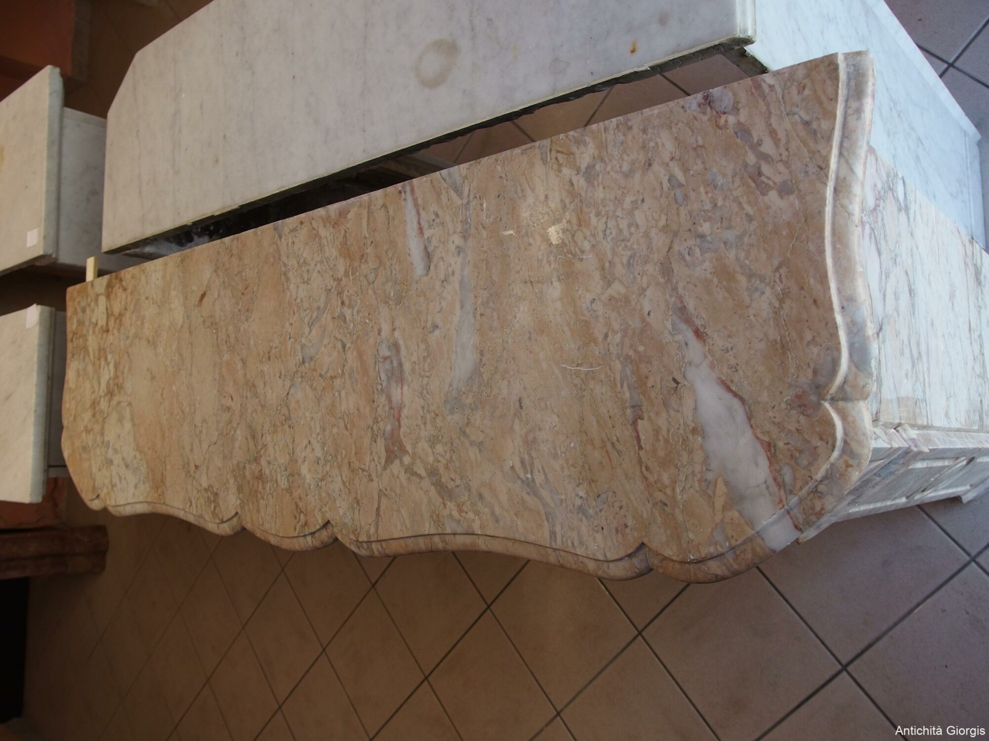 CAMINO IN MARMO FIOR DI PESCO LUIGI FILIPPO EPOCA 800 FRANCIA - immagine 5