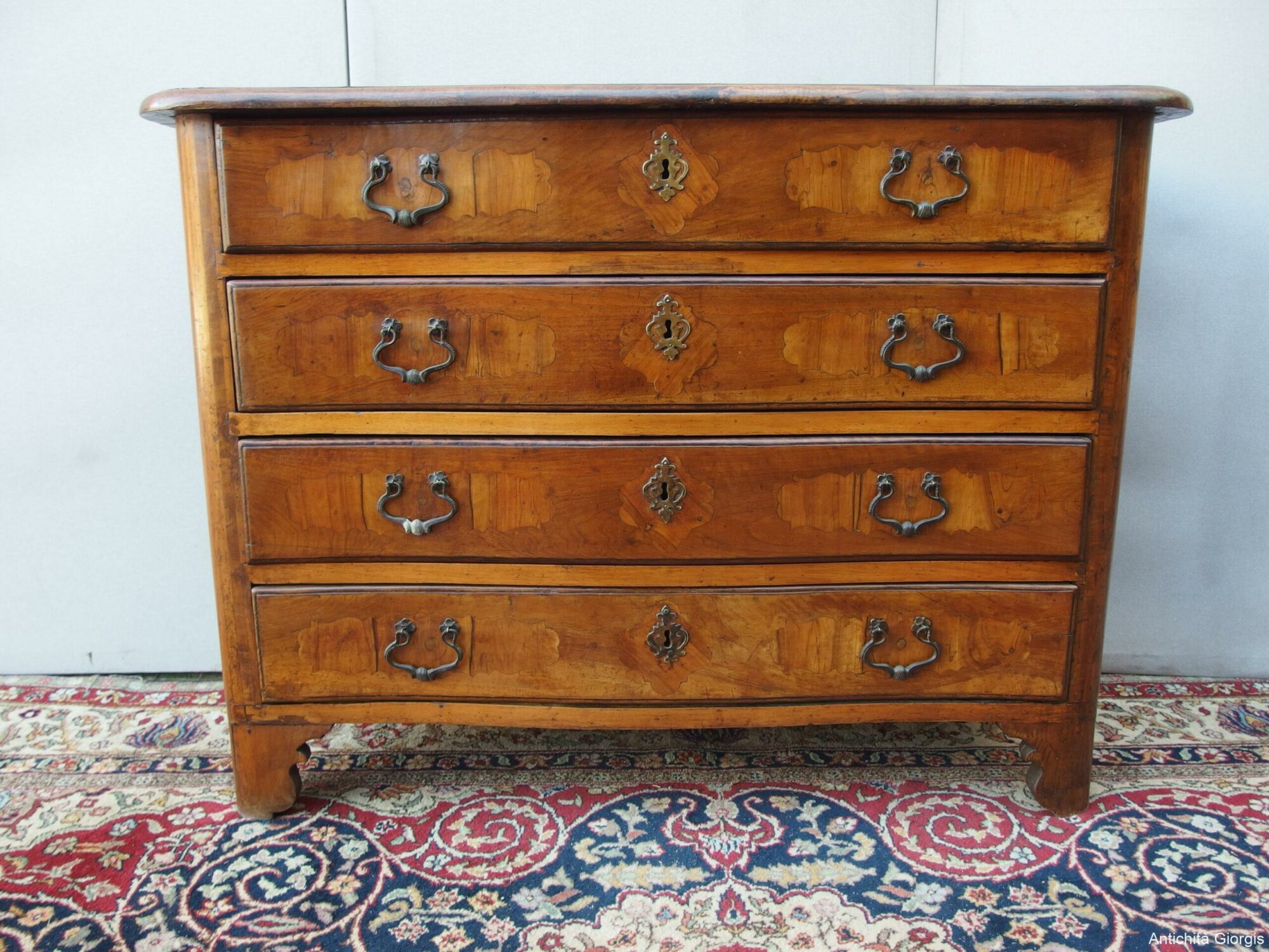 CASSETTONE PIEMONTESE IN NOCE A FORMELLE EPOCA 700 - immagine 8