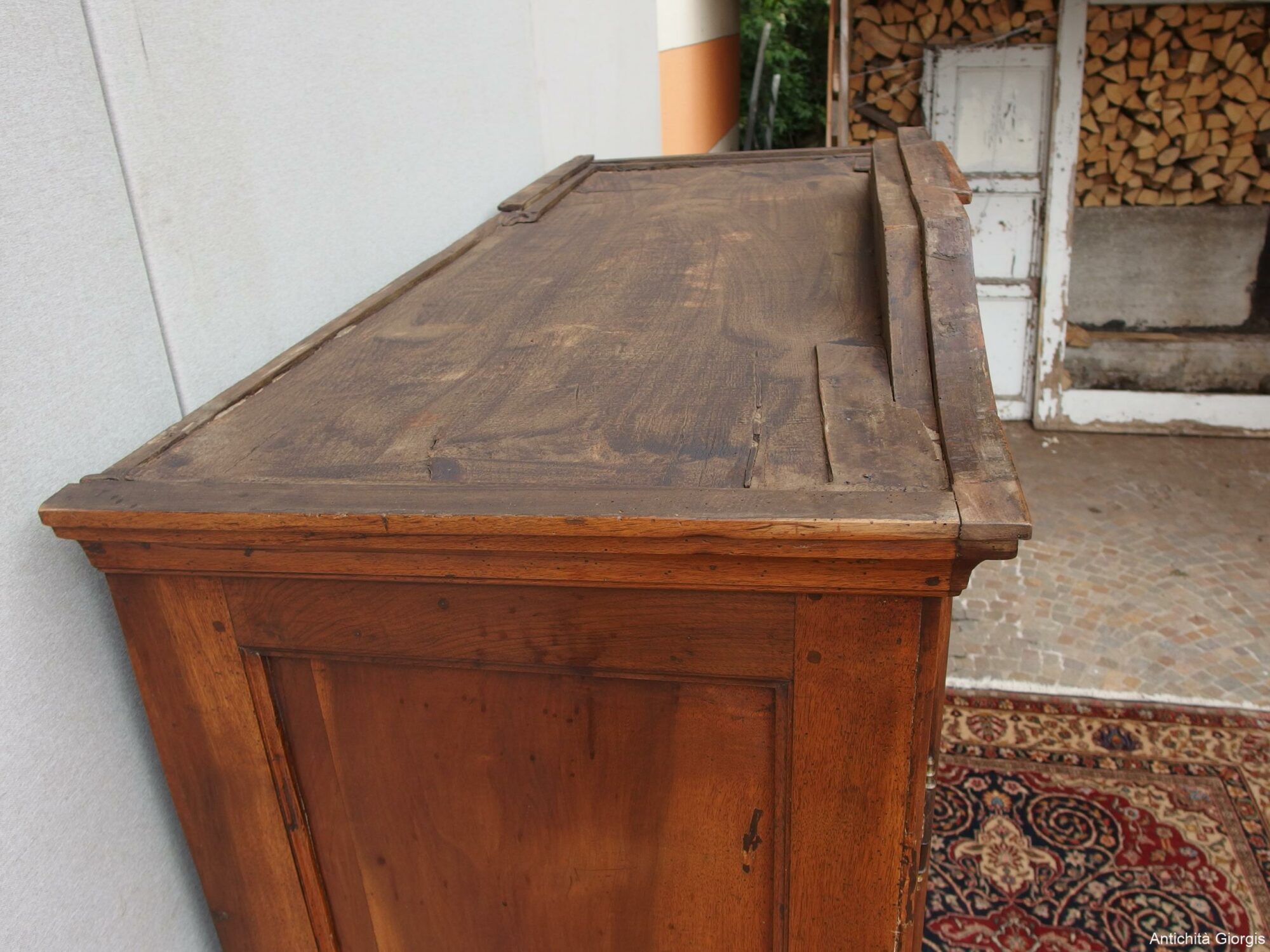 ARMADIO IN NOCE A DUE PORTE PIEMONTESE EPOCA PRIMI 800 RESTAURATO - immagine 11
