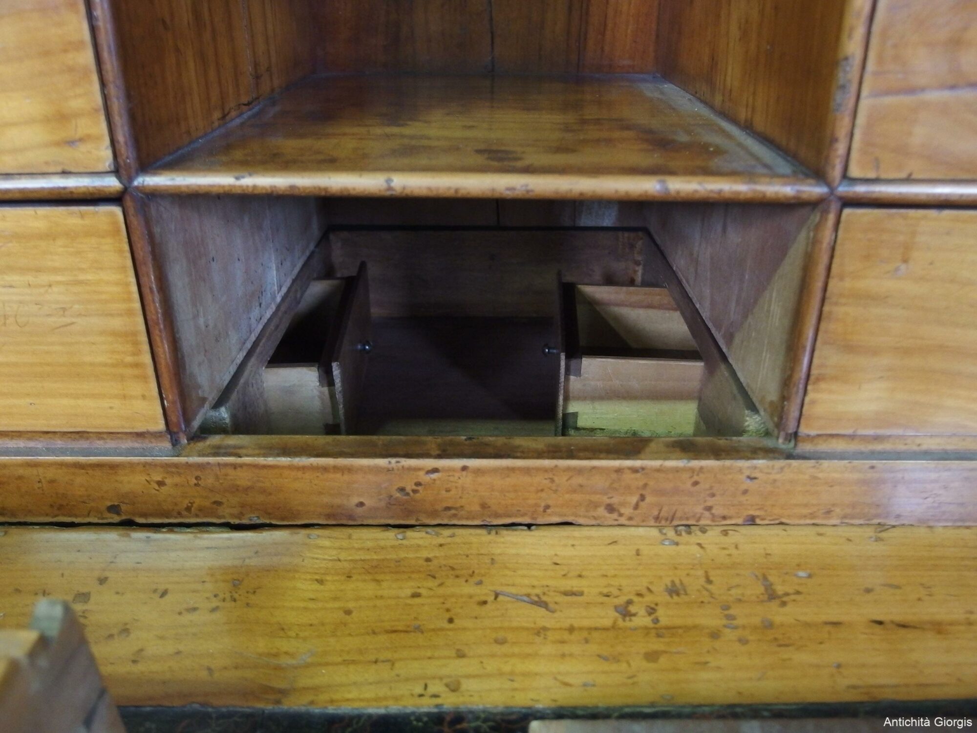 SECRETAIRE LASTRONATO IN NOCE PIEMONTESE STILE CARLO X EPOCA 800 - immagine 15
