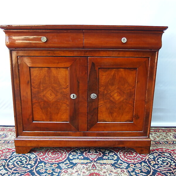 CREDENZA CAPUCCINO IN NOCE STILE LUIGI FILIPPO META' 800 RESTAURATA