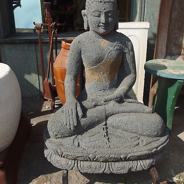 BUDDA IN PIETRA LAVICA FINE 800 PROVENIENZA ASIA
