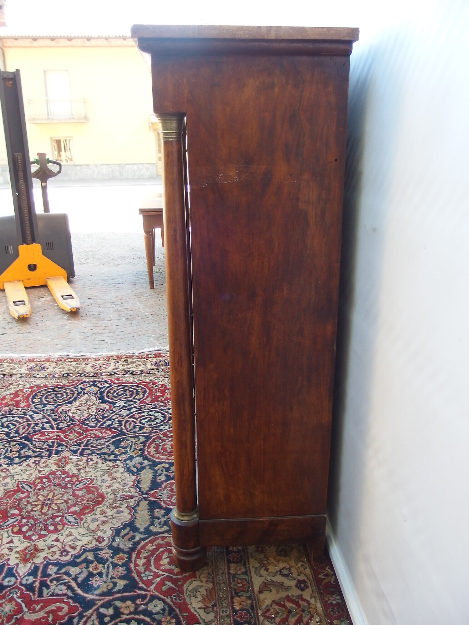 SECRETAIRE STILE IMPERO LASTRONATO IN PIUMA DI NOCE FRANCIA EPOCA PRIMI 800