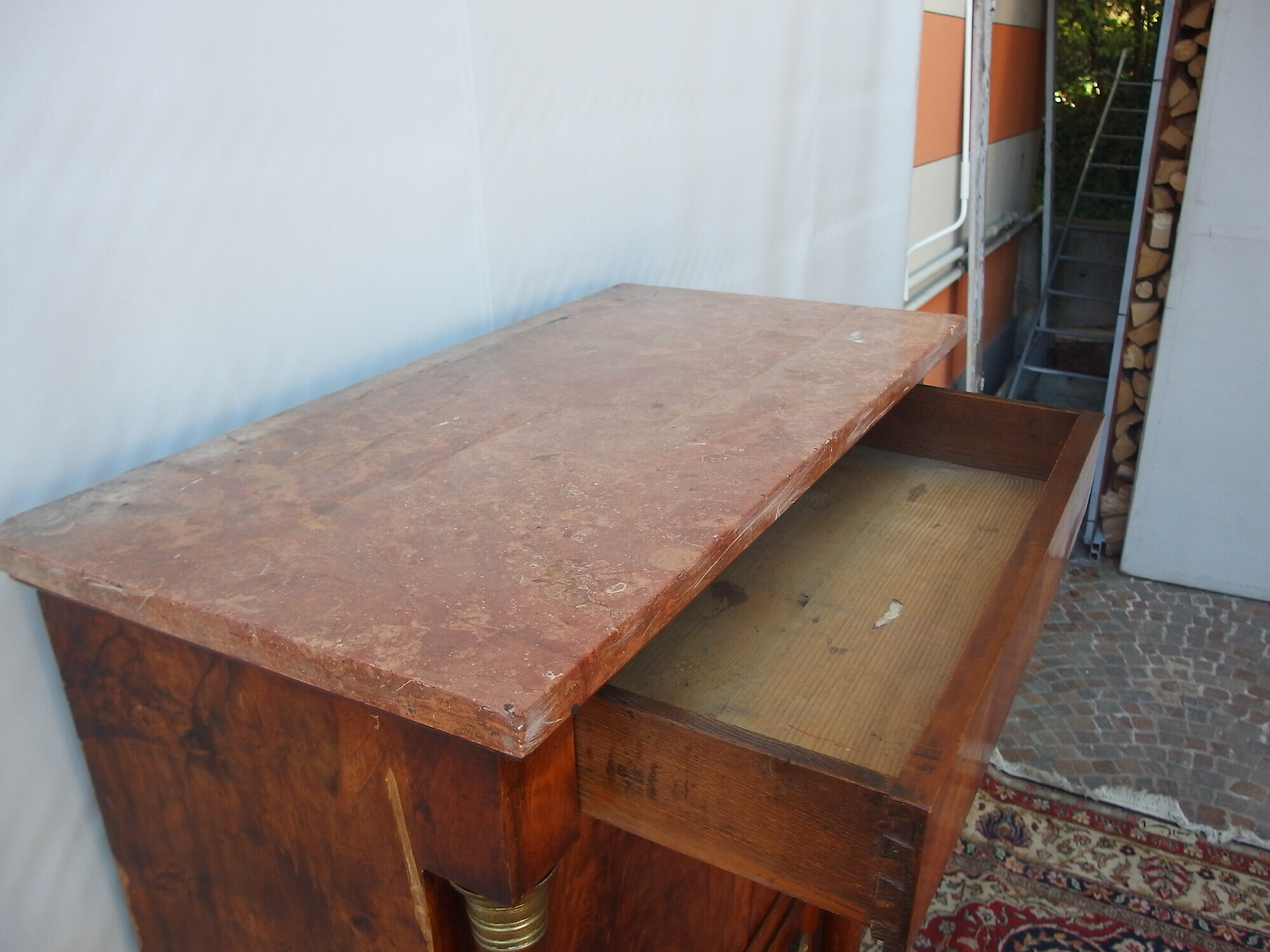 SECRETAIRE STILE IMPERO LASTRONATO IN PIUMA DI NOCE FRANCIA EPOCA PRIMI 800