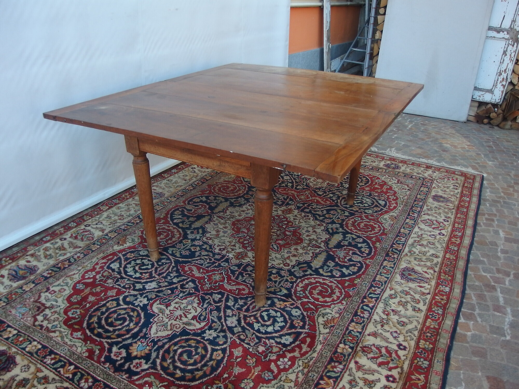 TAVOLO A LIBRO IN NOCE STILE DIRETTORIO EPOCA 800