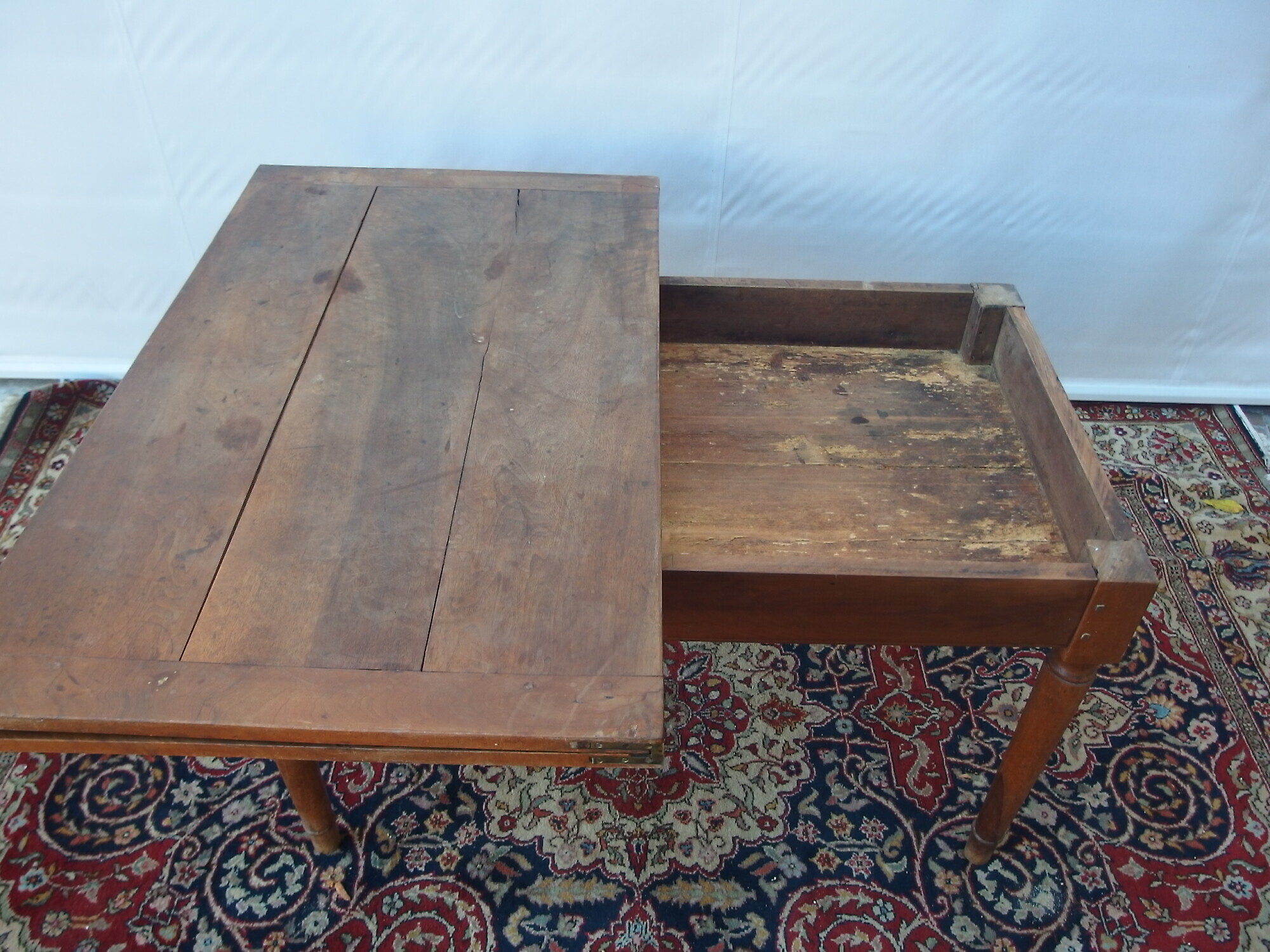 TAVOLO A LIBRO IN NOCE STILE DIRETTORIO EPOCA 800