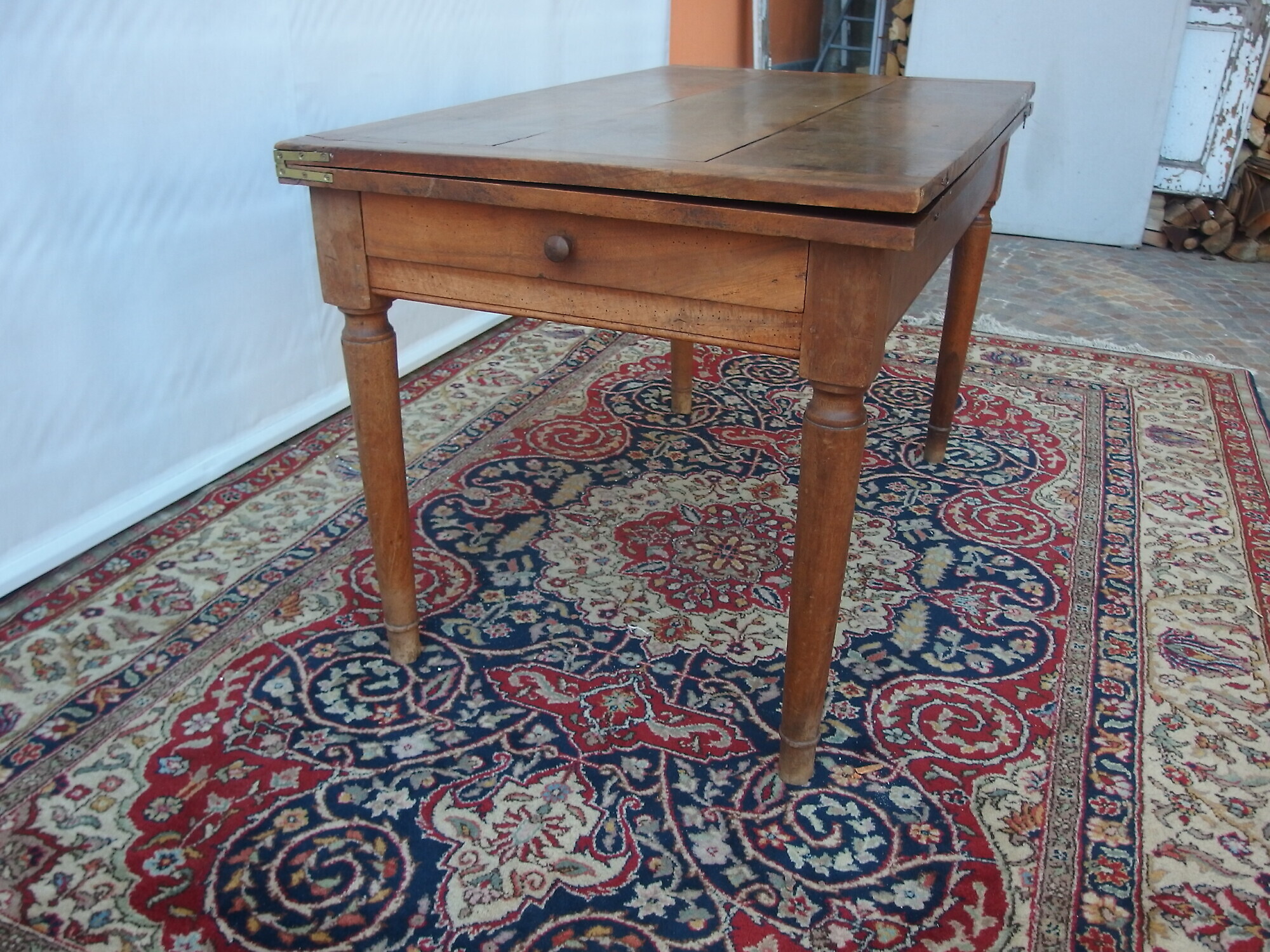 TAVOLO A LIBRO IN NOCE STILE DIRETTORIO EPOCA 800