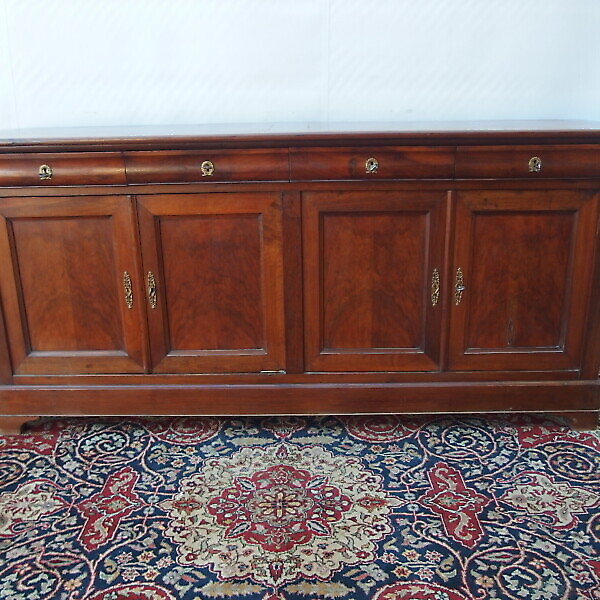 CREDENZA CAPUCCINO STILE LUIGI FILIPPO NOCE A TRE PORTE 800