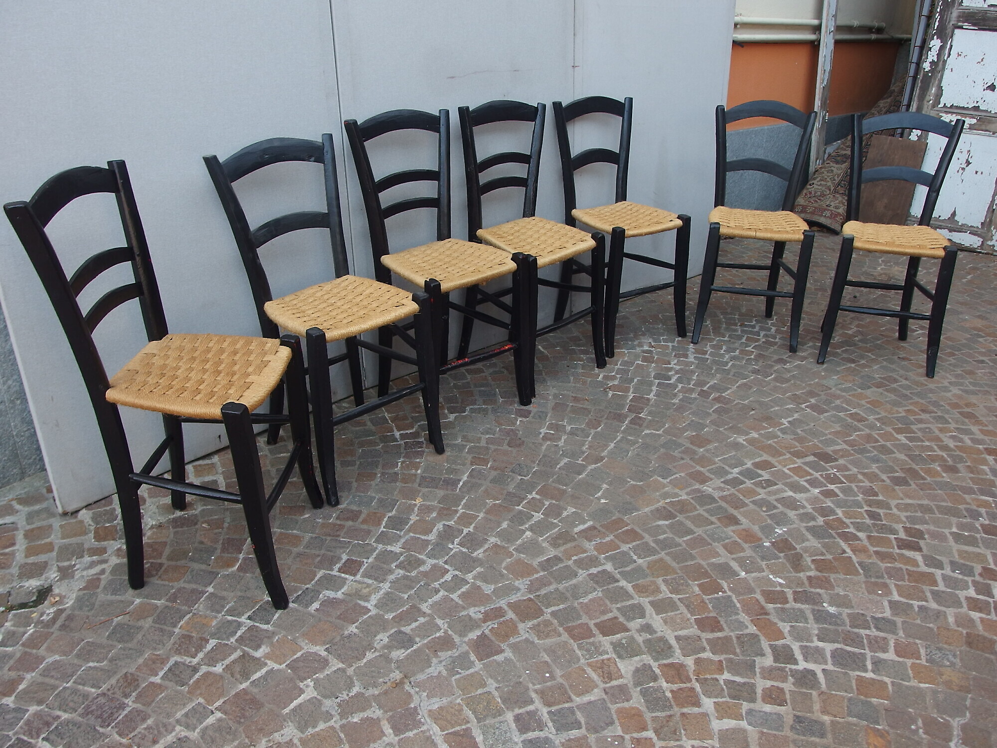 N.7 SEDIE RUSTICHE DI CAMPAGNA