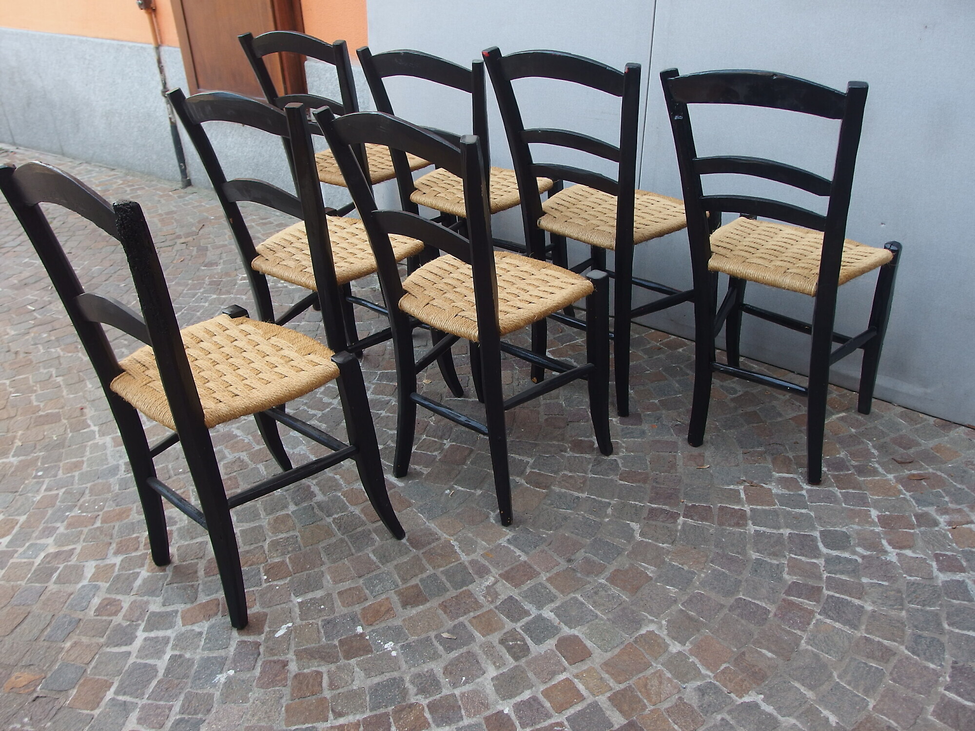 N.7 SEDIE RUSTICHE DI CAMPAGNA