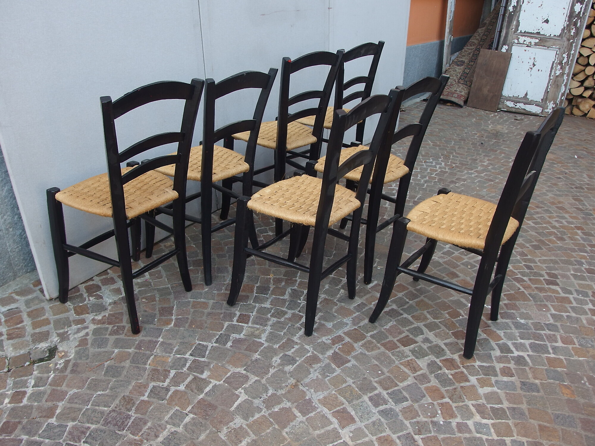 N.7 SEDIE RUSTICHE DI CAMPAGNA