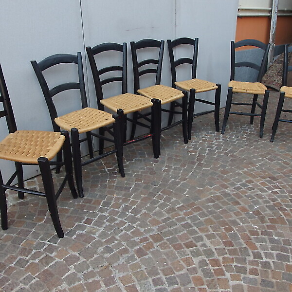 N.7 SEDIE RUSTICHE DI CAMPAGNA