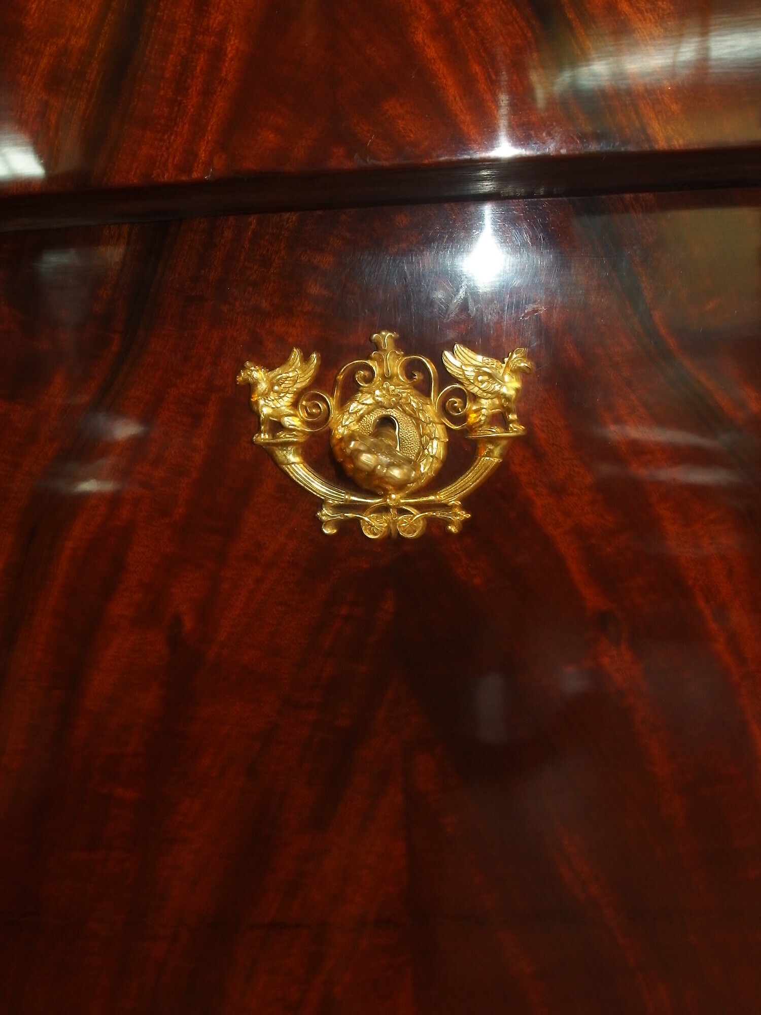 SECRETAIRE IN MOGANO STILE IMPERO RESTAURATO EPOCA 800 FRANCIA