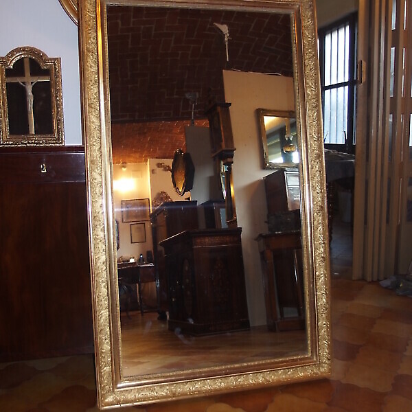 SPECCHIERA DORATA STILE IMPERO RETTANGOLARE EPOCA 800