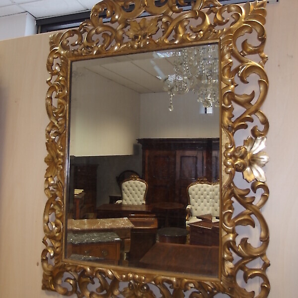 SPECCHIERA INTAGLIATA IN LEGNO DORATO LUIGI XV FRANCIA