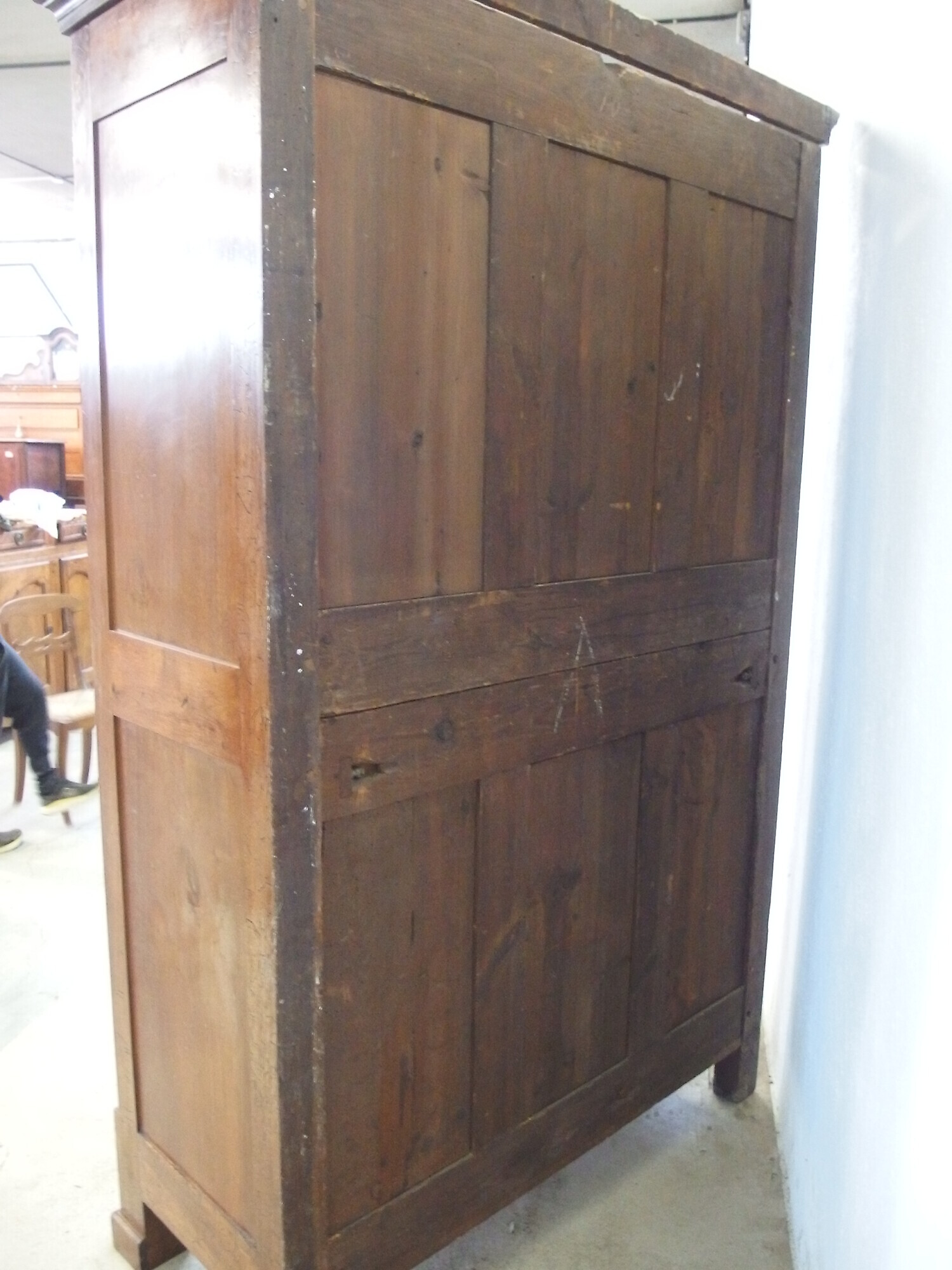 ARMADIO IN NOCE A DUE PORTE STILE IMPERO CON BRONZI EPOCA PRIMI 800 FRANCIA