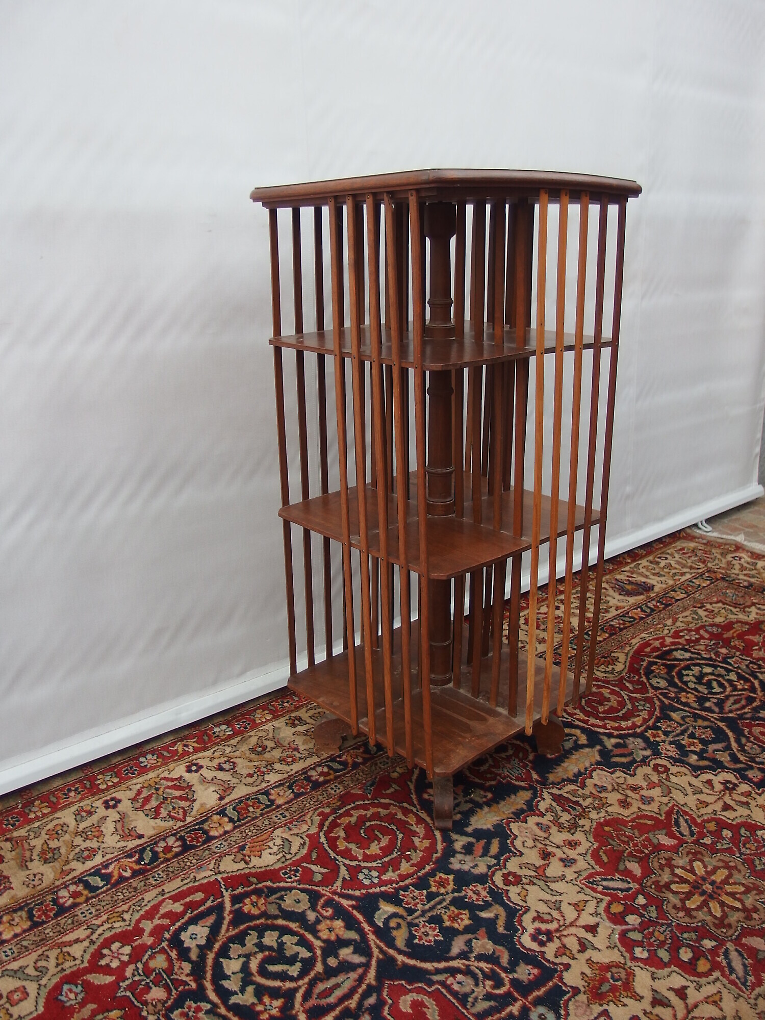 LIBRERIA IN ROVERE GIREVOLE STILE INGLESE EPOCA PRIMI 900