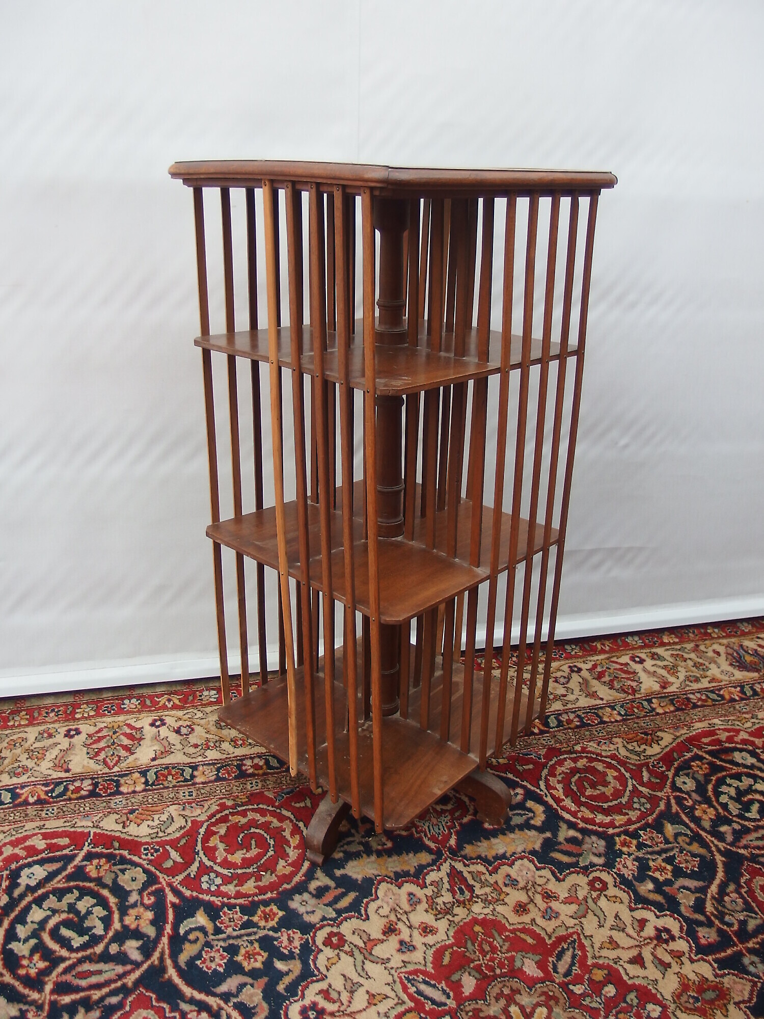 LIBRERIA IN ROVERE GIREVOLE STILE INGLESE EPOCA PRIMI 900