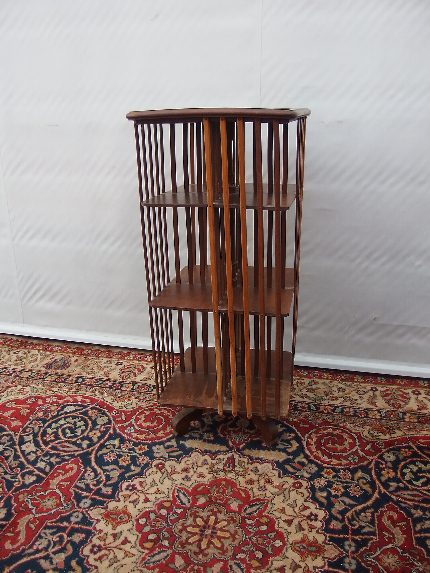 LIBRERIA IN ROVERE GIREVOLE STILE INGLESE EPOCA PRIMI 900