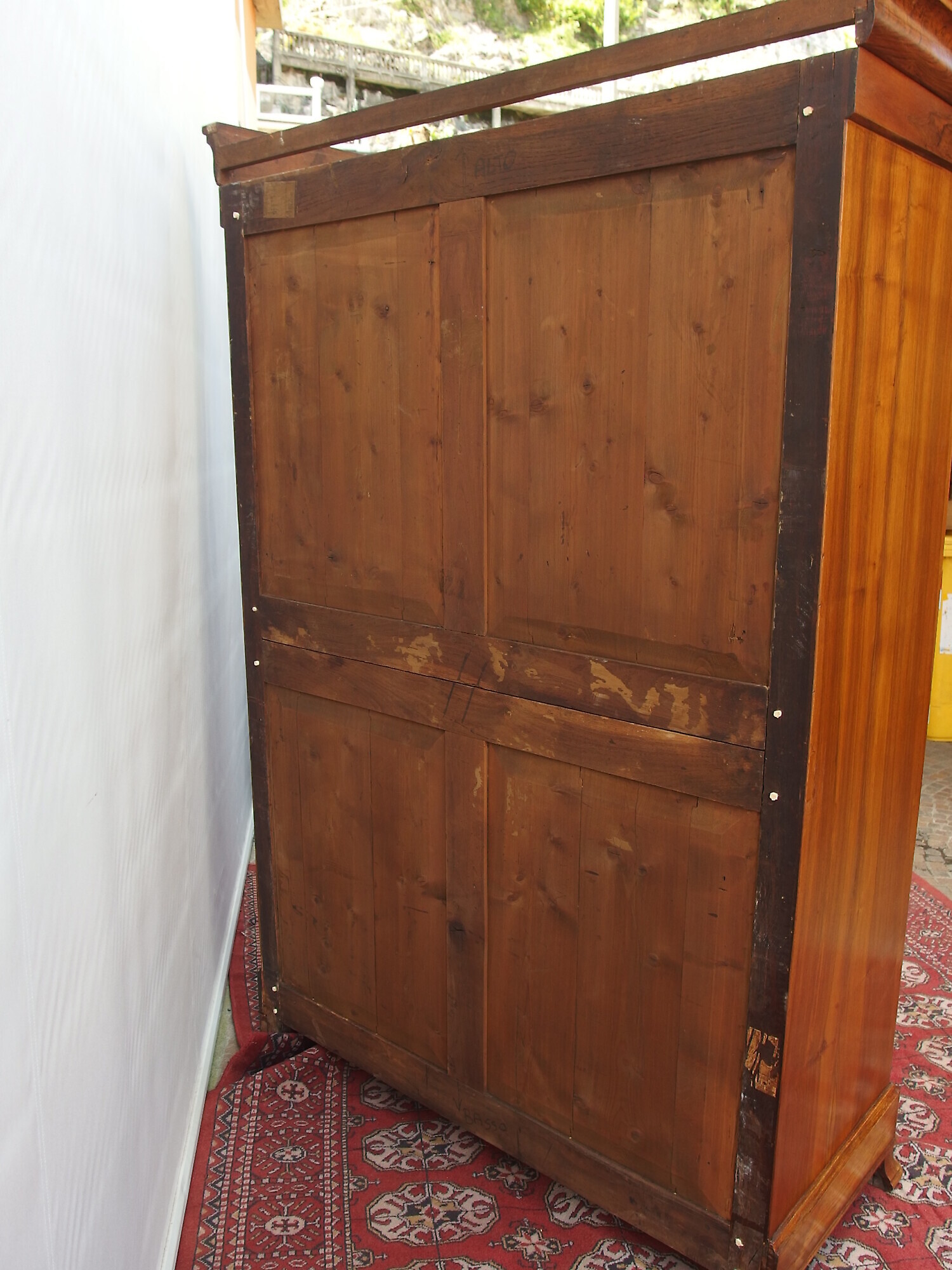 ARMADIO IN NOCE A DUE PORTE STILE LUIGI FILIPPO RESTAURATO EPOCA 800